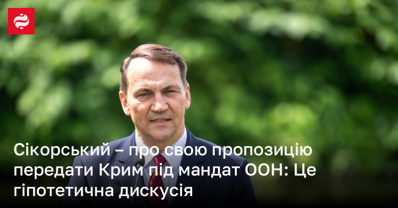 Сікорський висловився щодо своєї ідеї передати Крим під управління ООН: Це лише теоретична розмова.