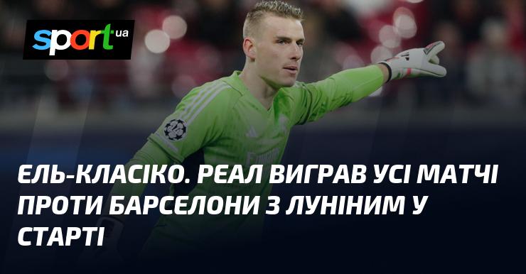 Ель-Класіко. Реал здобув перемогу у всіх поєдинках проти Барселони, коли в складі був Лунін.